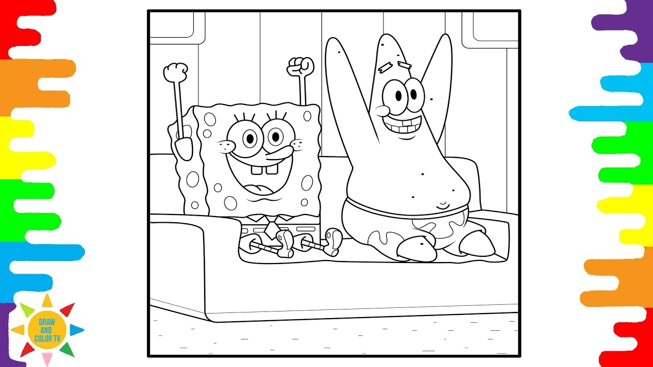 Coloring With SpongeBob And Patrick SpongeBob And Patrick Coloring Page YouTube Coloring With SpongeBob And Patrick SpongeBob And Patrick Coloring Page YouTube