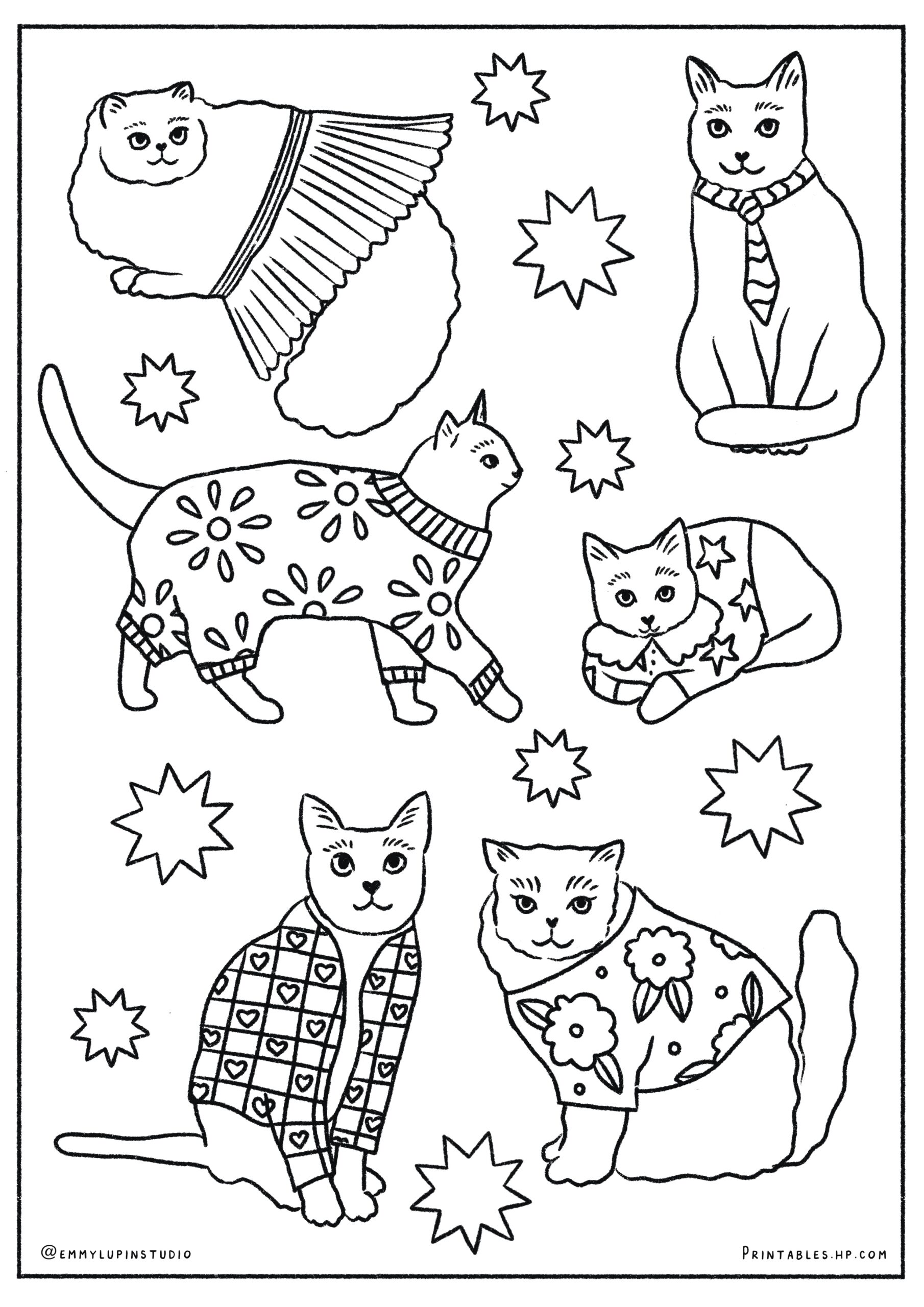 printable coloring pages of cats printable coloring pages of cats