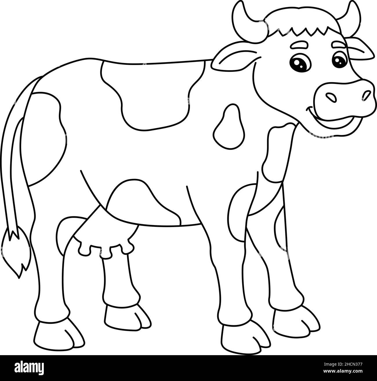 Colouring Page Of A Cow