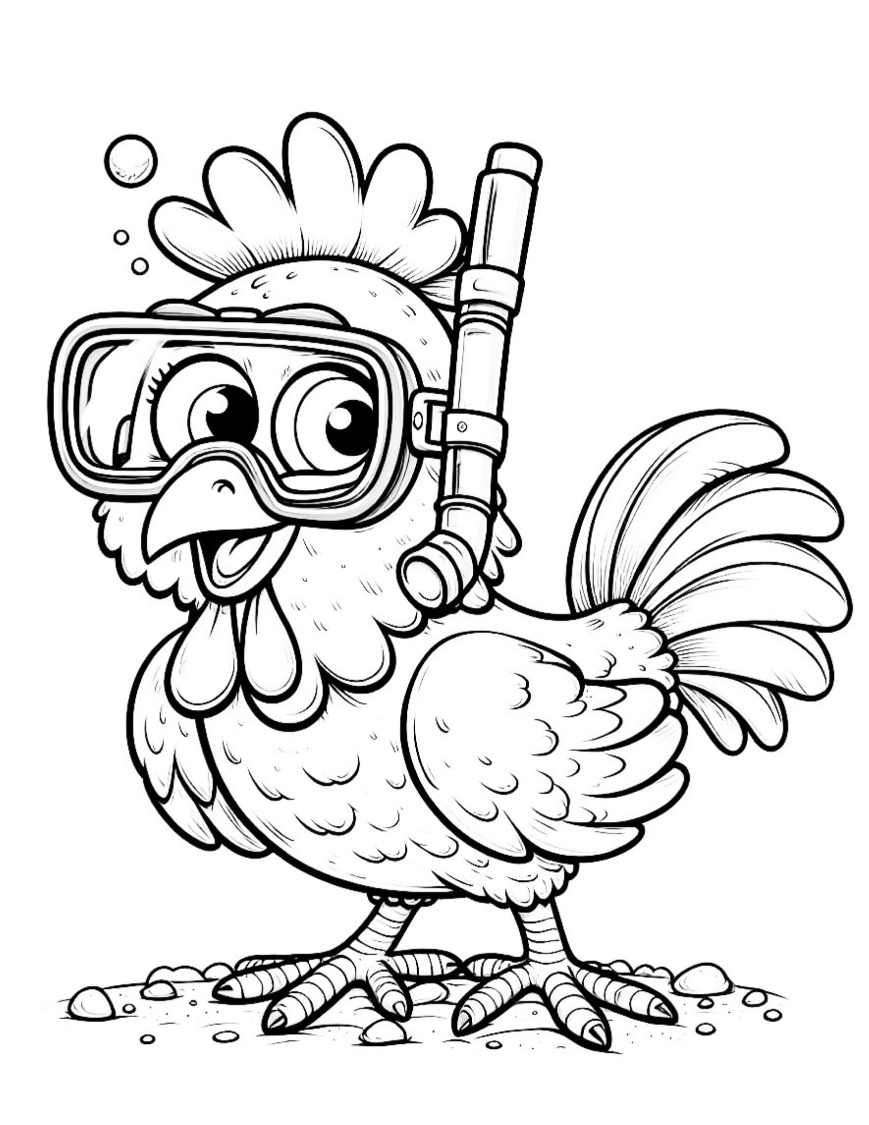 Crazy Chicken Funny Coloring Book Printable Coloring Book Coloring Pages Girls Printable Pages Girls Printable Drawing Pages 50 Pages Etsy