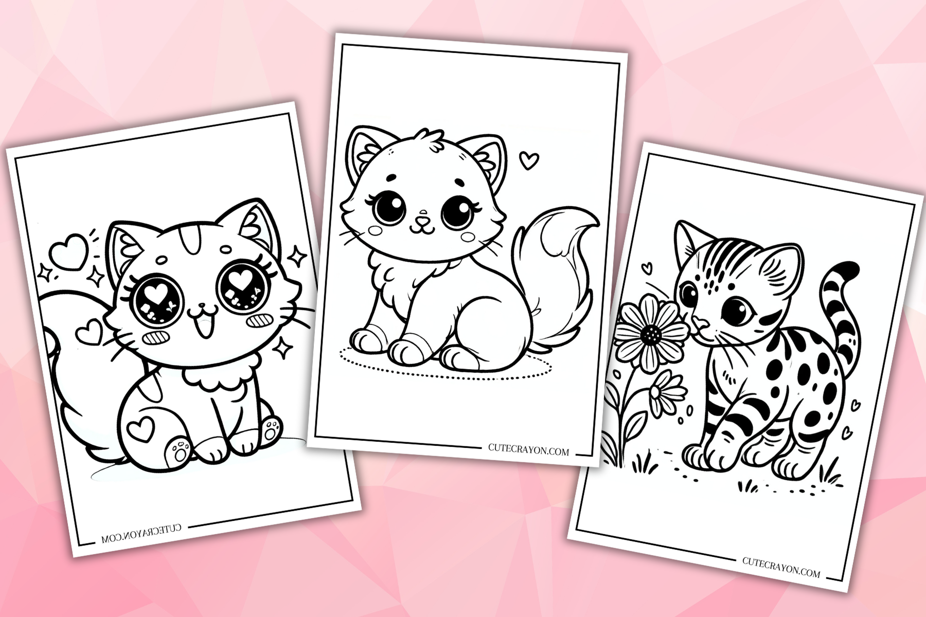 cute cats coloring pages