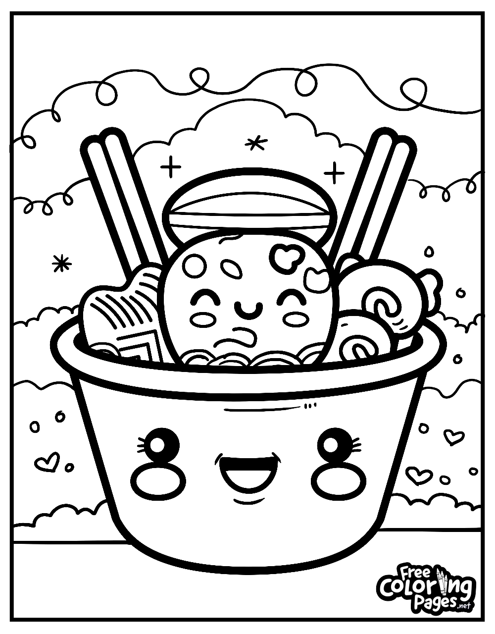 Cute Food Coloring Pages Free Coloring Pages