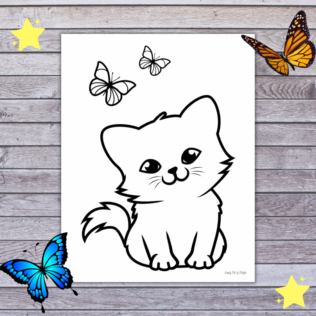 printable cat coloring pages