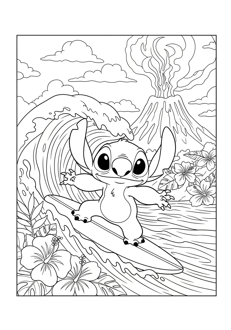 Stitch Coloring Pages Printable