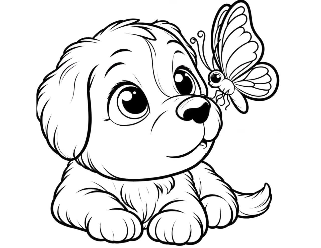 Cute Coloring Pictures Of Puppies