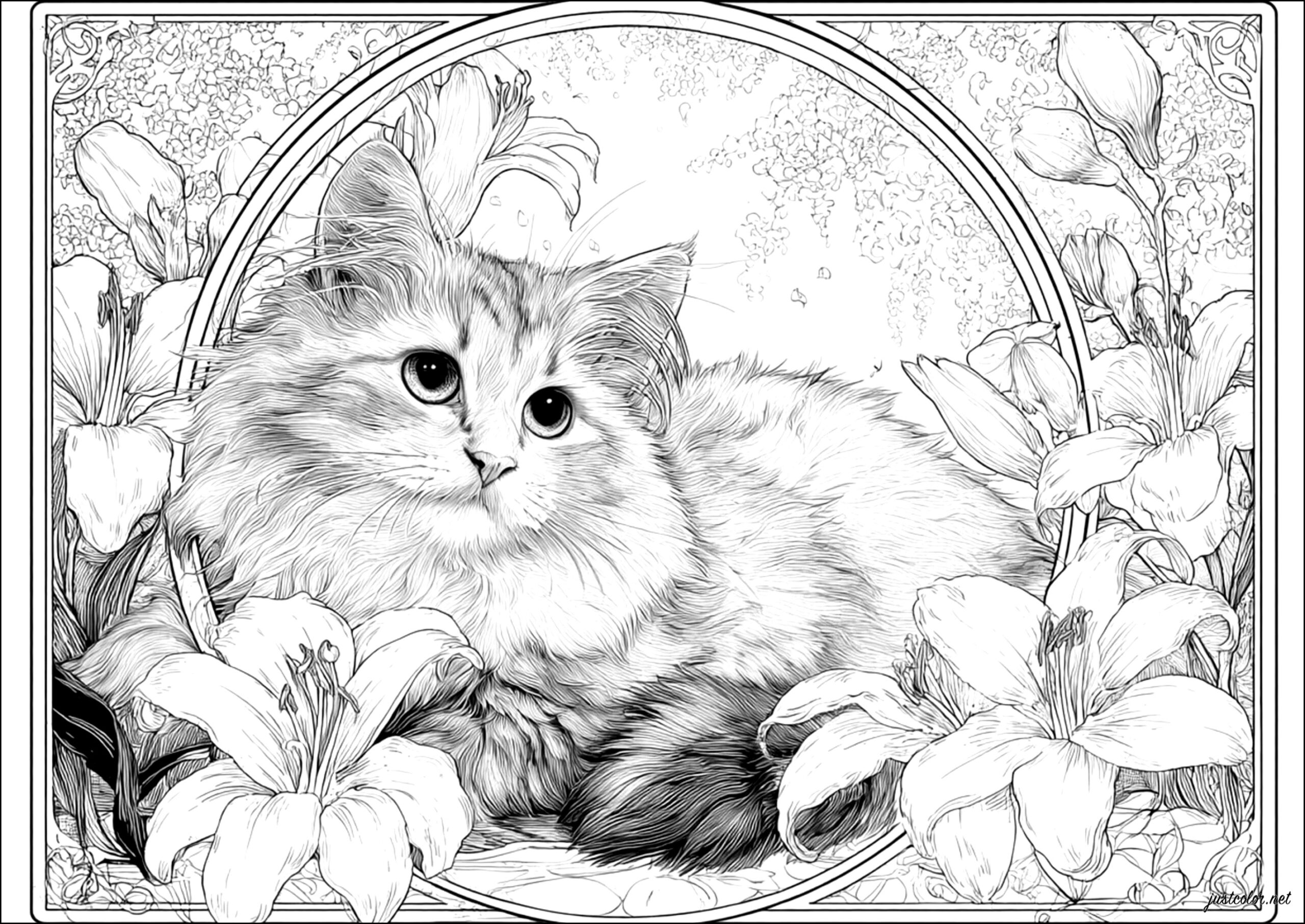 cute cat coloring page cute cat coloring page