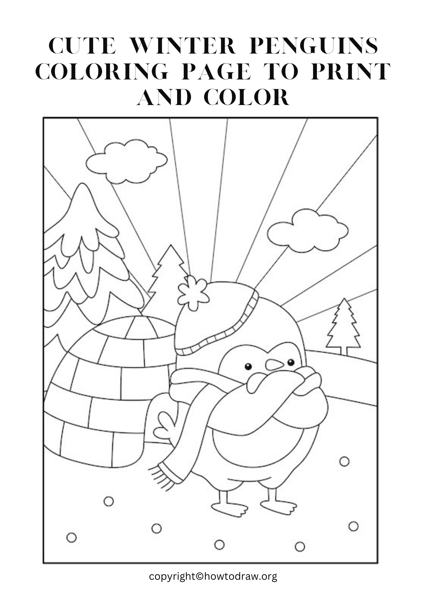 color pages of penguins color pages of penguins