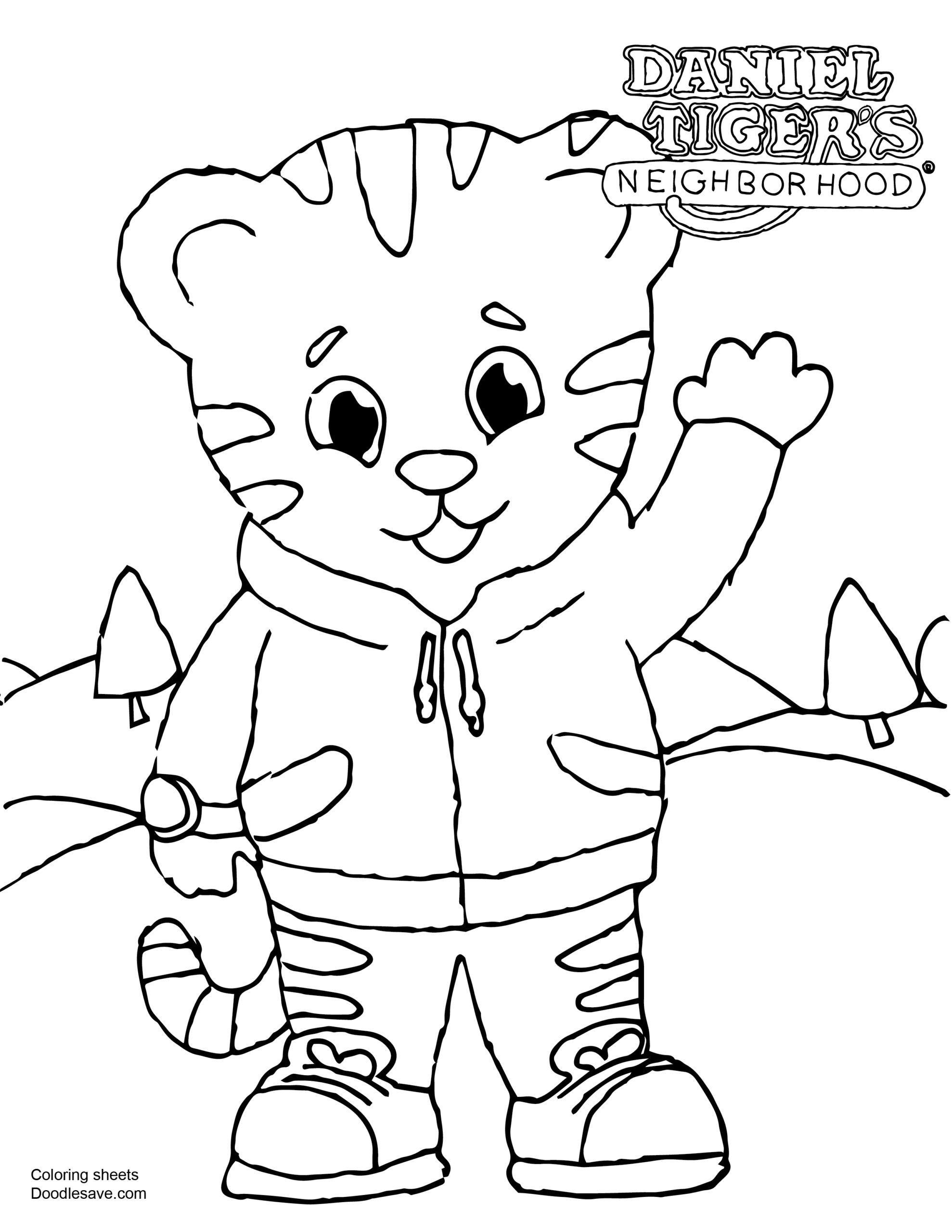 Daniel Tiger Fred Rogers Daniel Tiger s Neighborhood Coloring Pages Doodles Ave Daniel Tiger Fred Rogers Daniel Tiger s Neighborhood Coloring Pages Doodles Ave