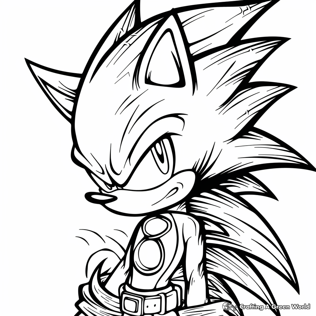 shadow the hedgehog coloring sheets
