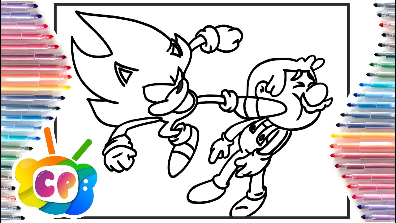 dark sonic coloring pages