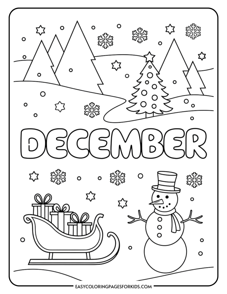 December Coloring Pages For Kids 7 Free Printable Pages Easy Coloring Pages For Kids December Coloring Pages For Kids 7 Free Printable Pages Easy Coloring Pages For Kids