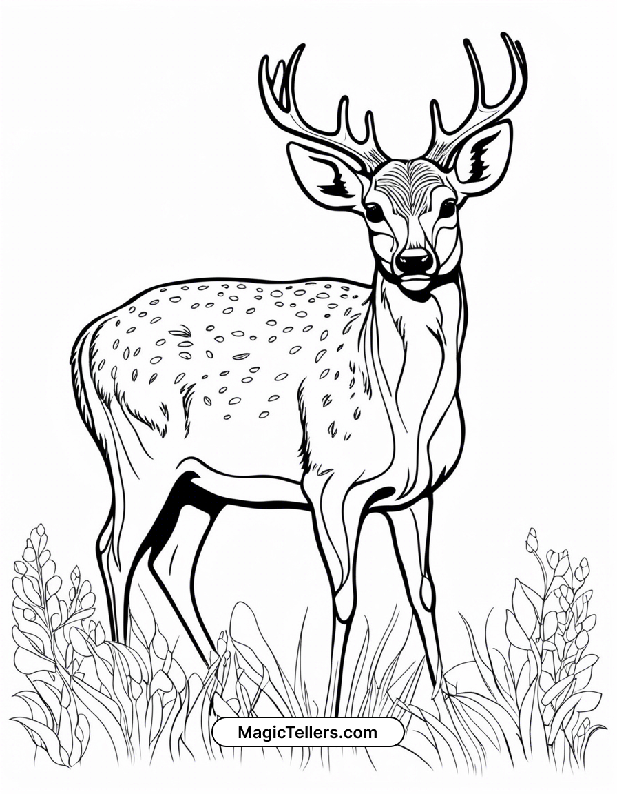 Coloring Page Of A Deer