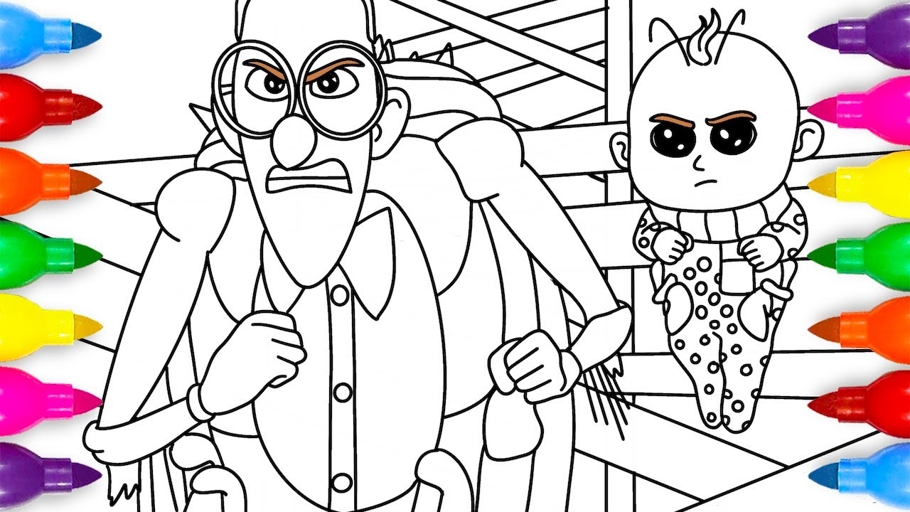 Despicable Me 4 Maxime And Gru Jr Coloring Page YouTube