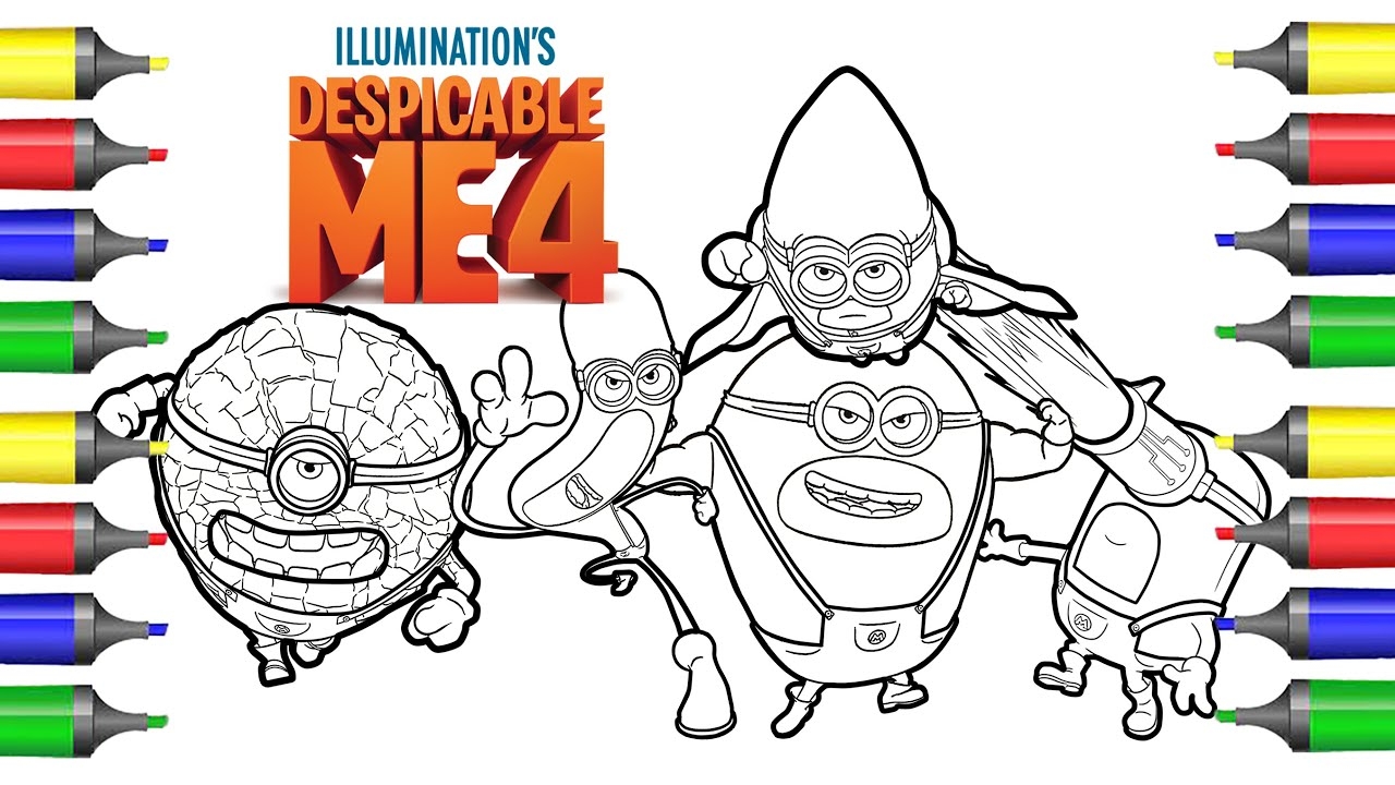 Despicable Me 4 Coloring Pages