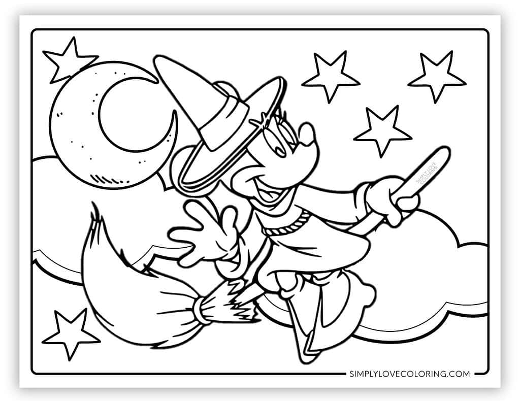 disney halloween coloring pages
