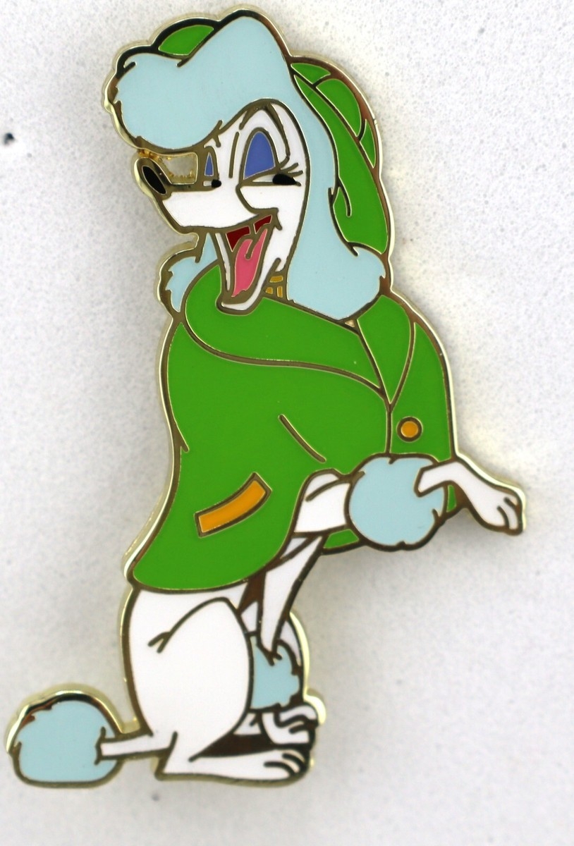 Disney Pin Georgette Oliver And Company Characters In Raincoats Dog Uncas EBay