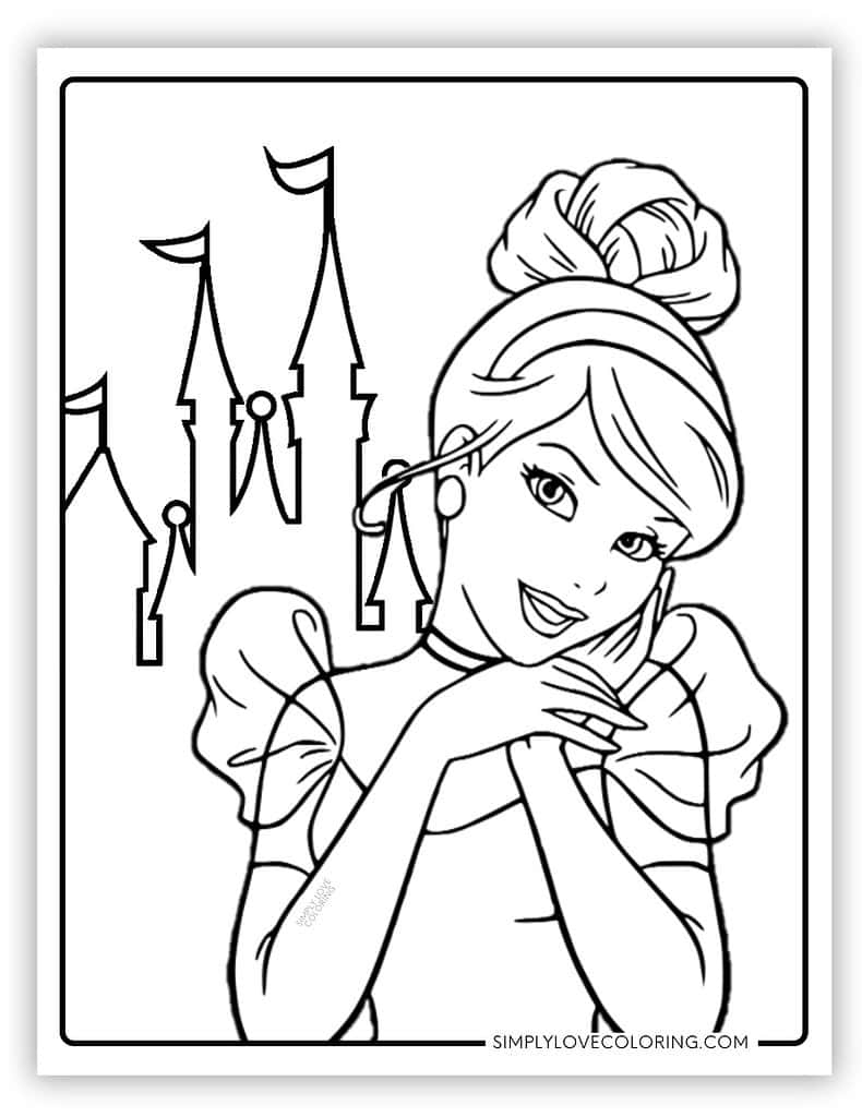 colouring pages disney princesses printable