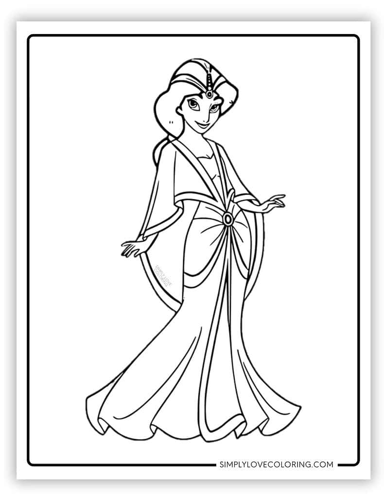 Disney Princess Coloring Pages Free PDF Printables Simply Love Coloring