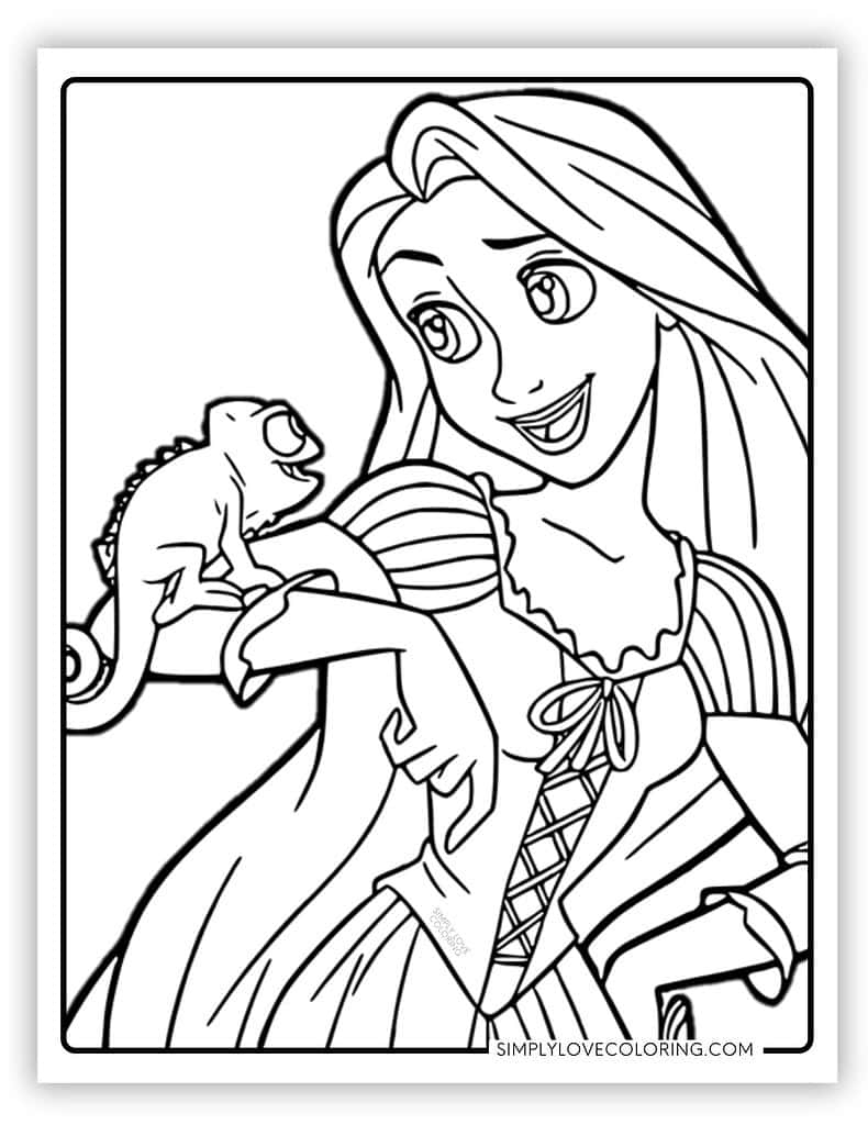 Disney Princess Coloring Pages Free PDF Printables Simply Love Coloring