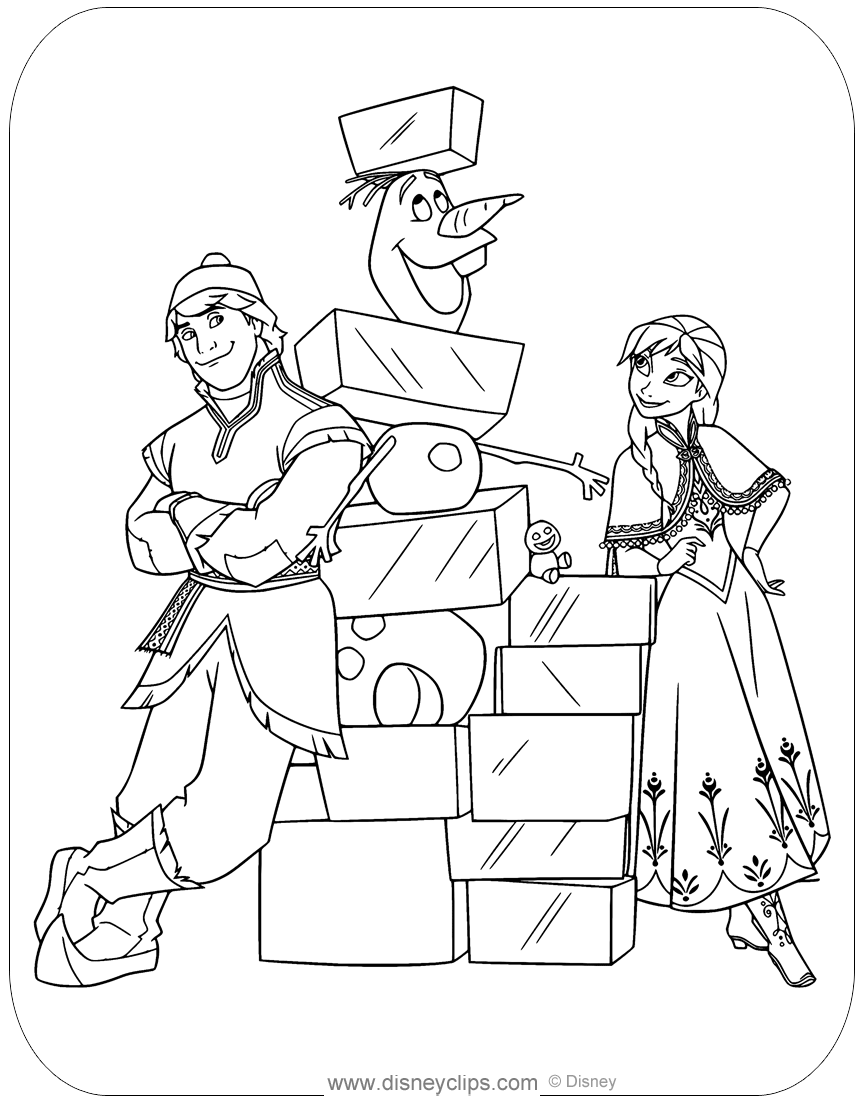 frozen olaf pictures to color