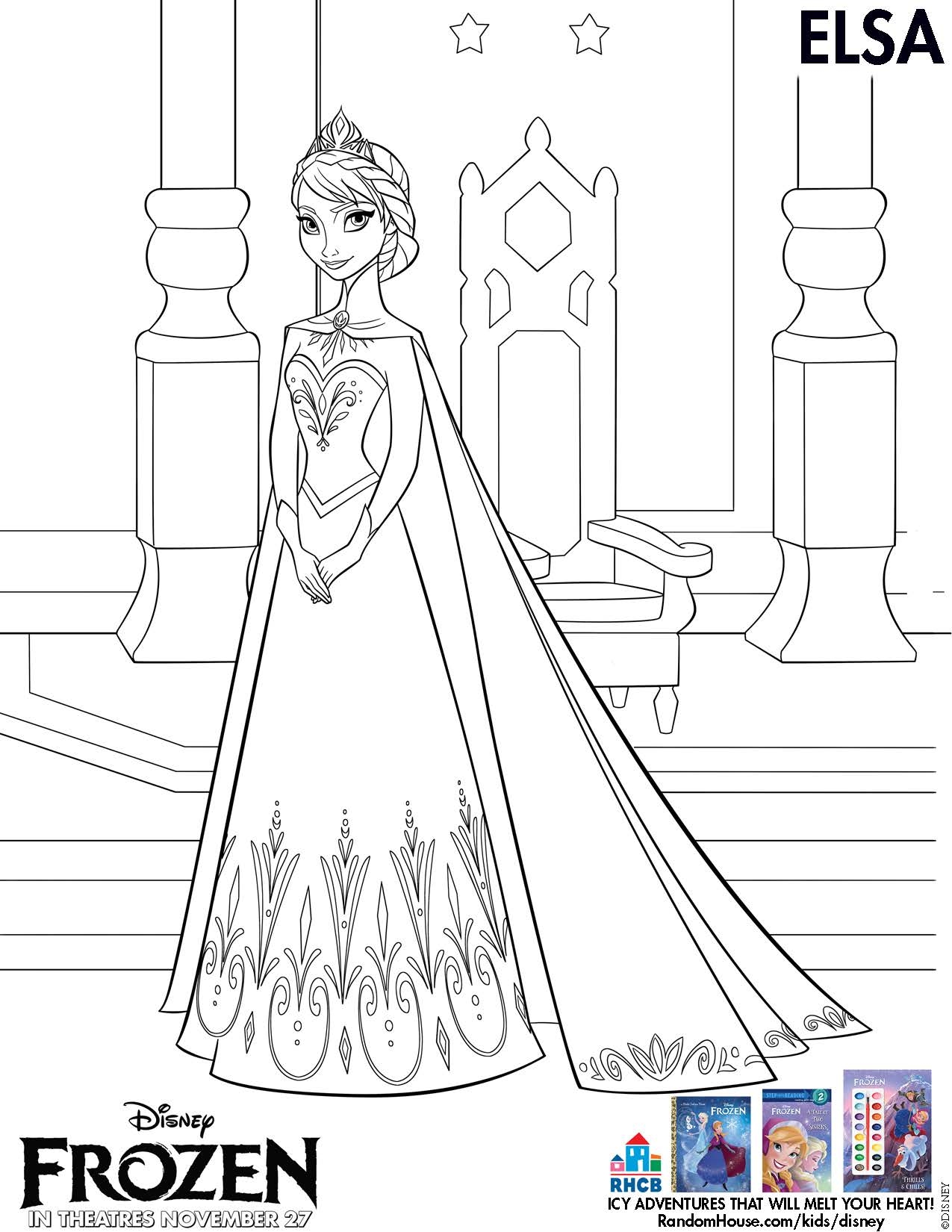 queen elsa coloring page queen elsa coloring page