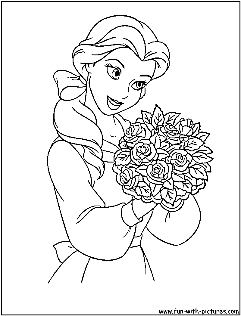 coloring pictures of belle