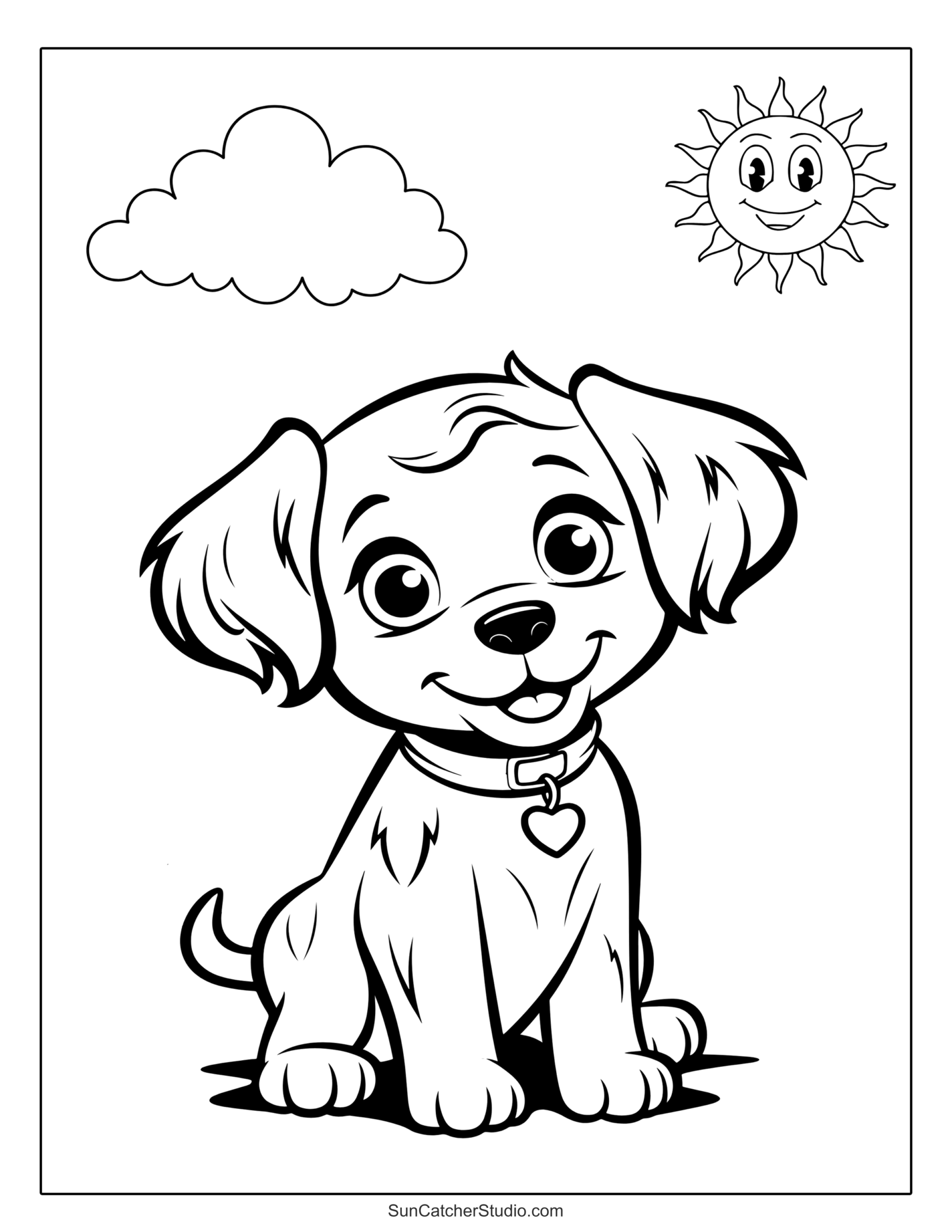 Printable Coloring Pages Puppy