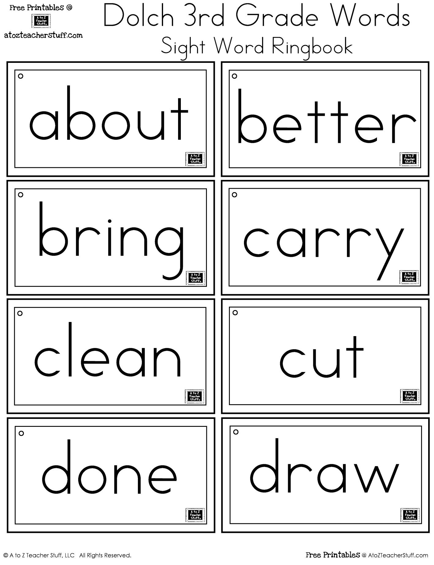 dolch sight word lists