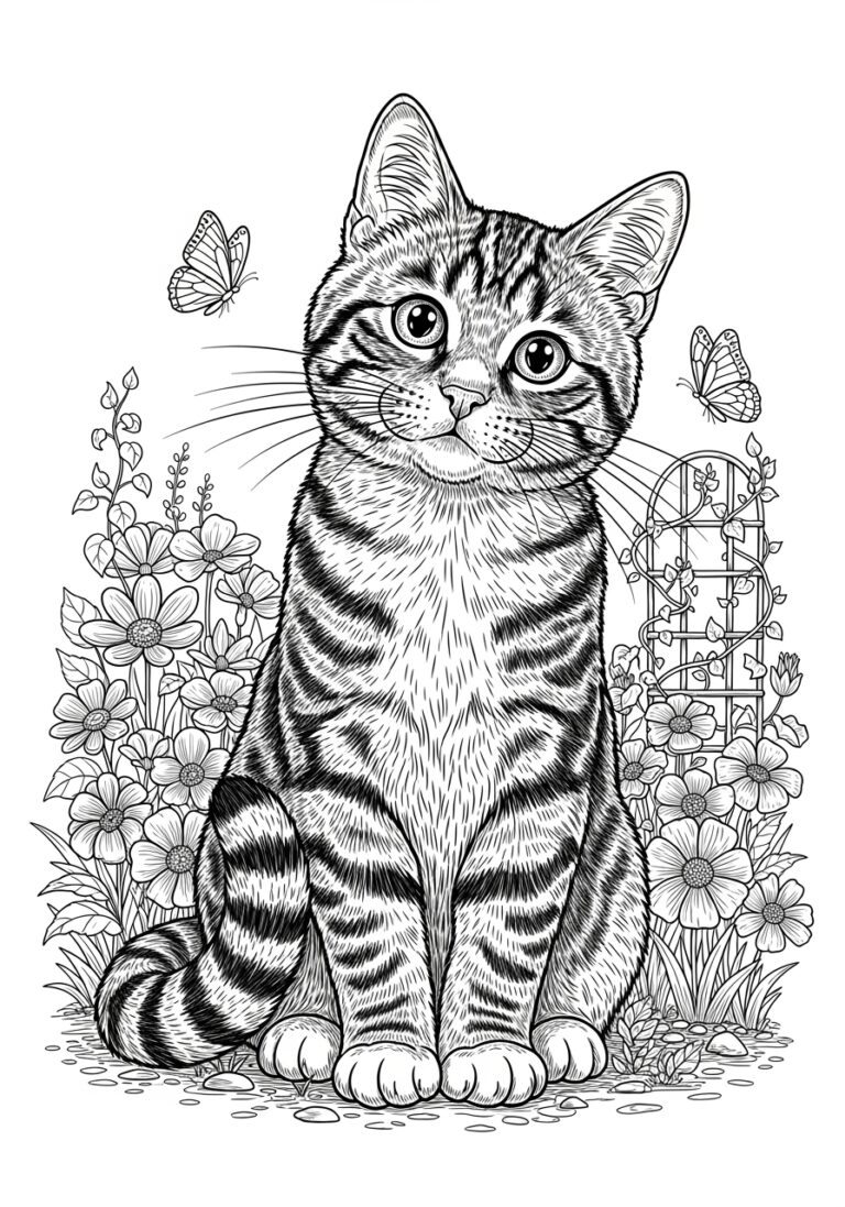 Download Real Cat Coloring Pages For Creative Fun