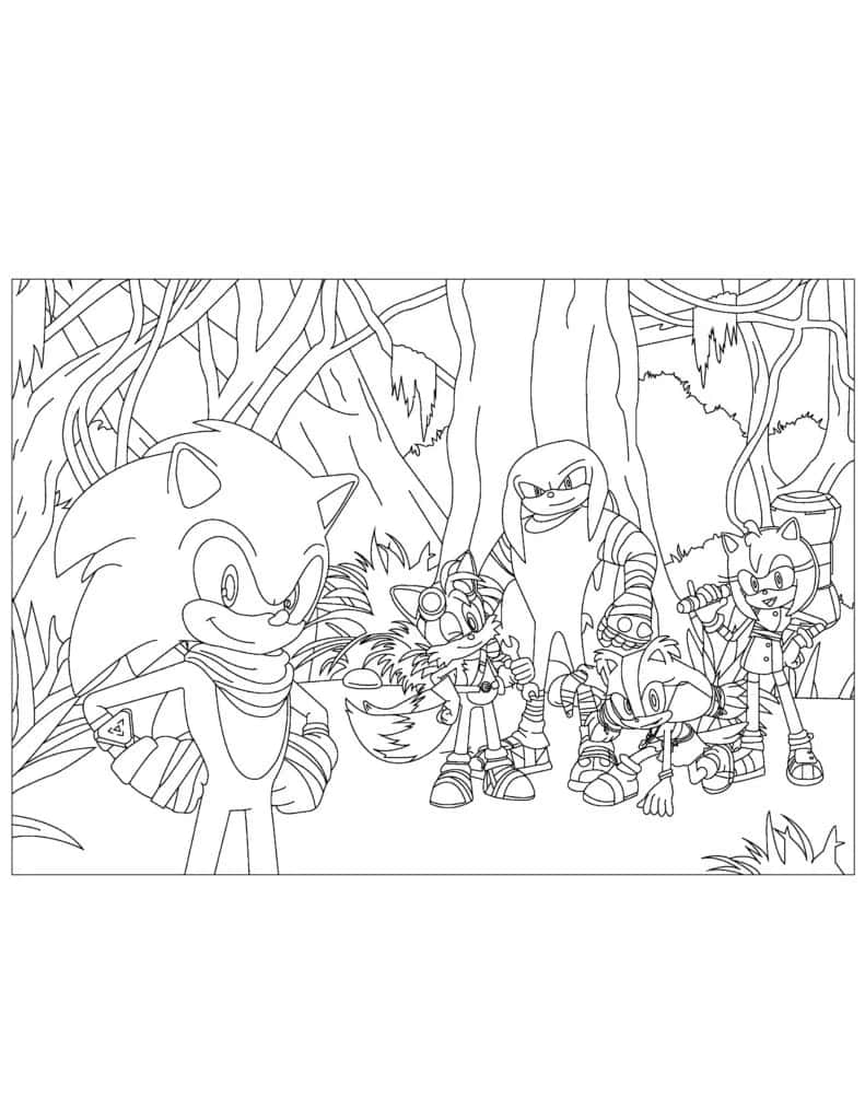sonic the hedgehog coloring page