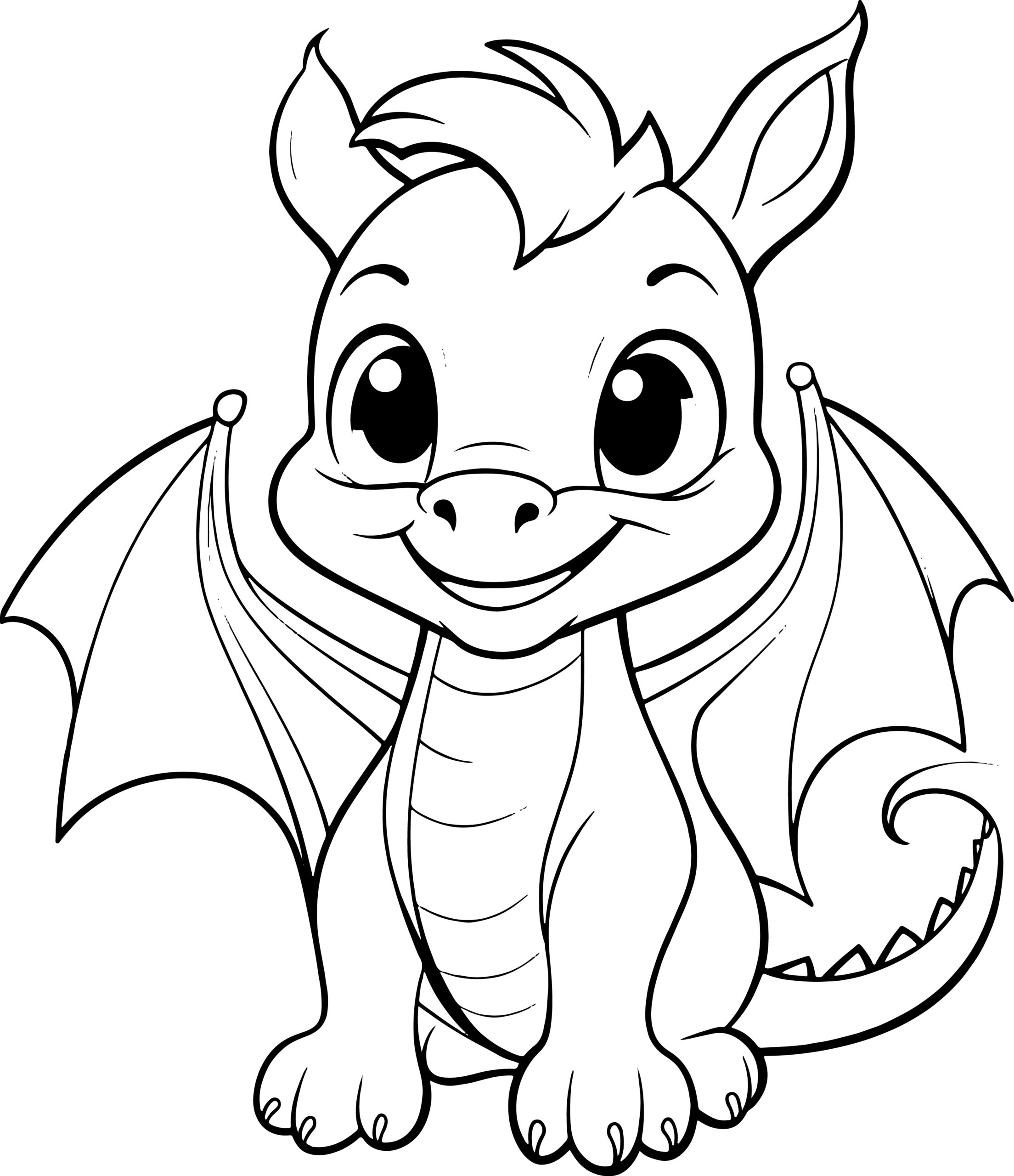 Cute Dragon Coloring Pages