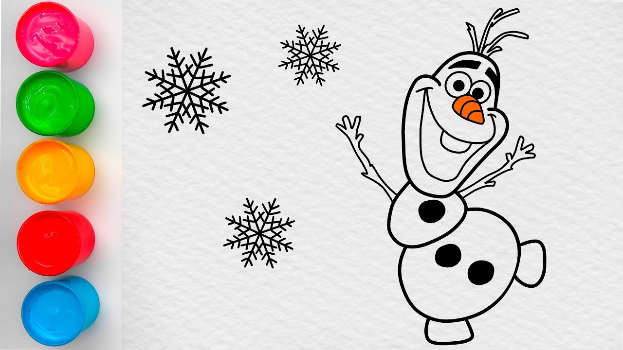 Drawing And Coloring Olaf From Frozen For Kids Toddlers YouTube Drawing And Coloring Olaf From Frozen For Kids Toddlers YouTube