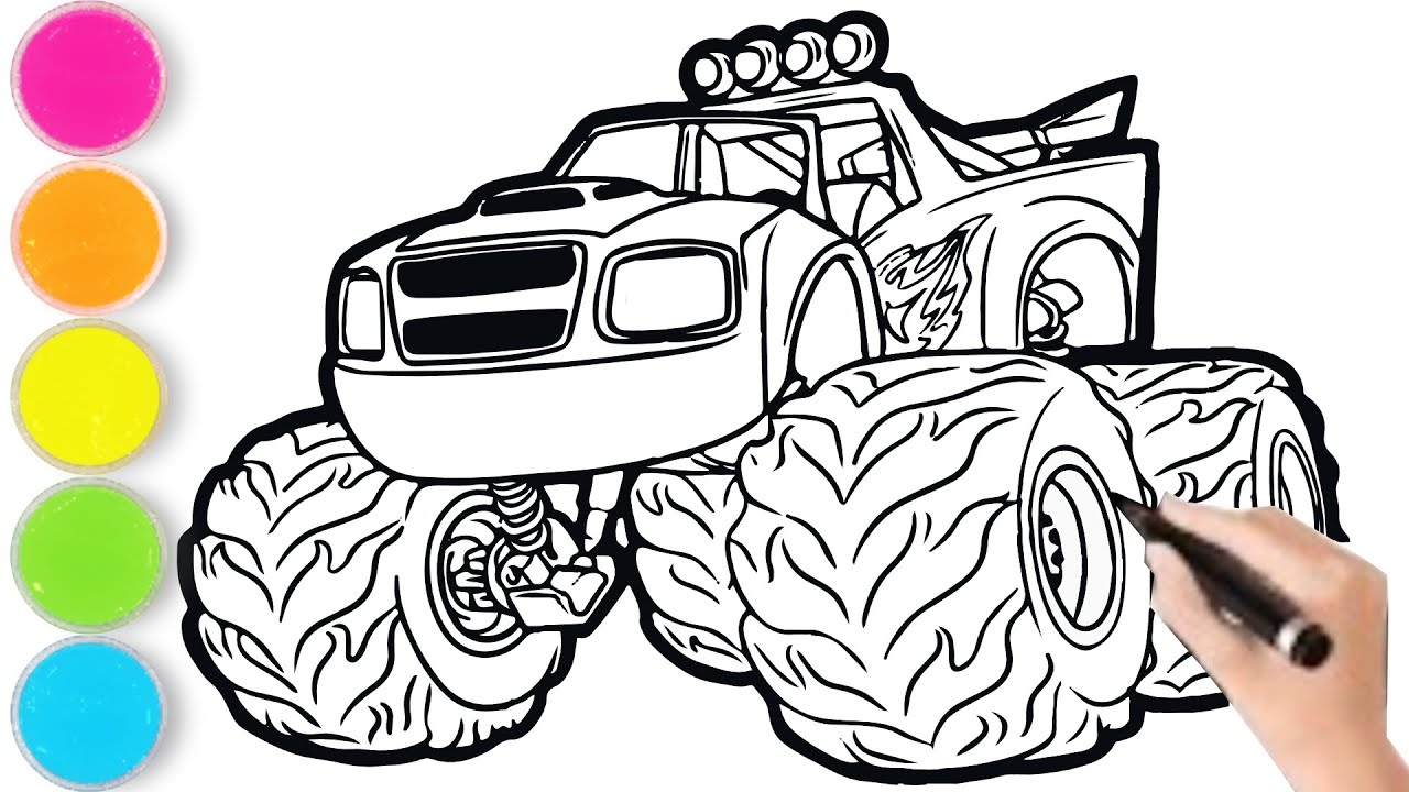 Drawing Blaze Monster Blaze And The Monster Machines Coloring Pages YouTube