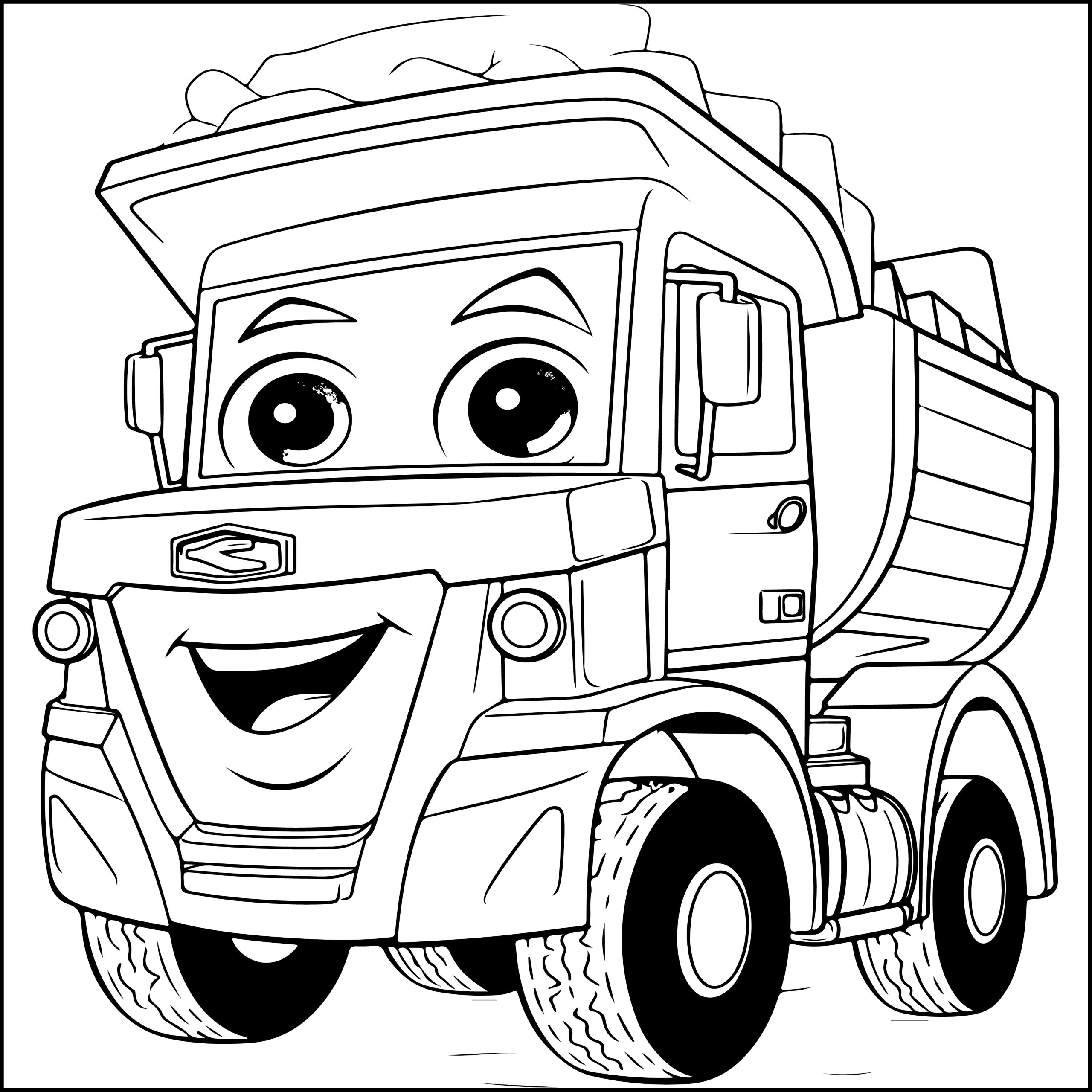 dump truck coloring page