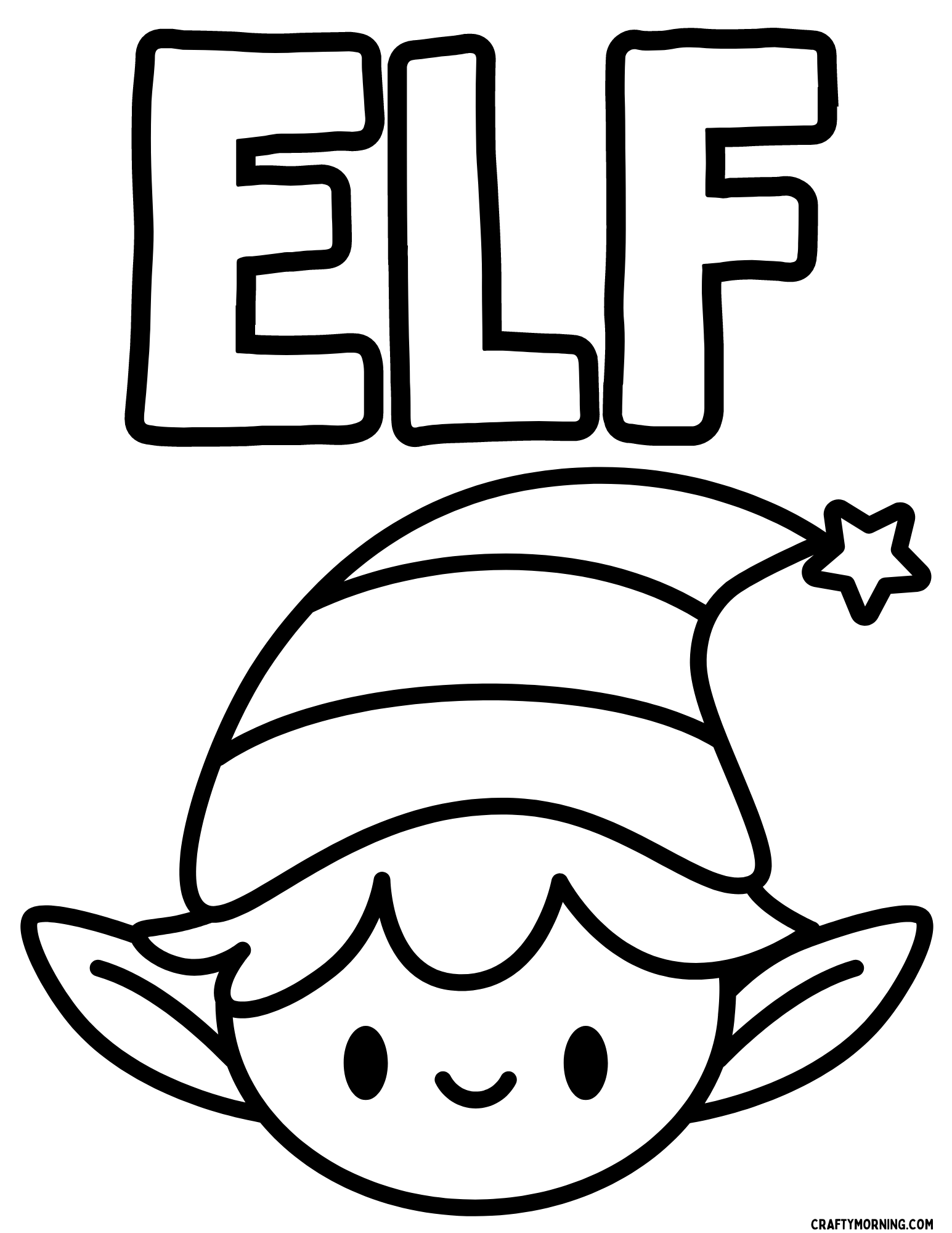 Colouring Pages Of Elves