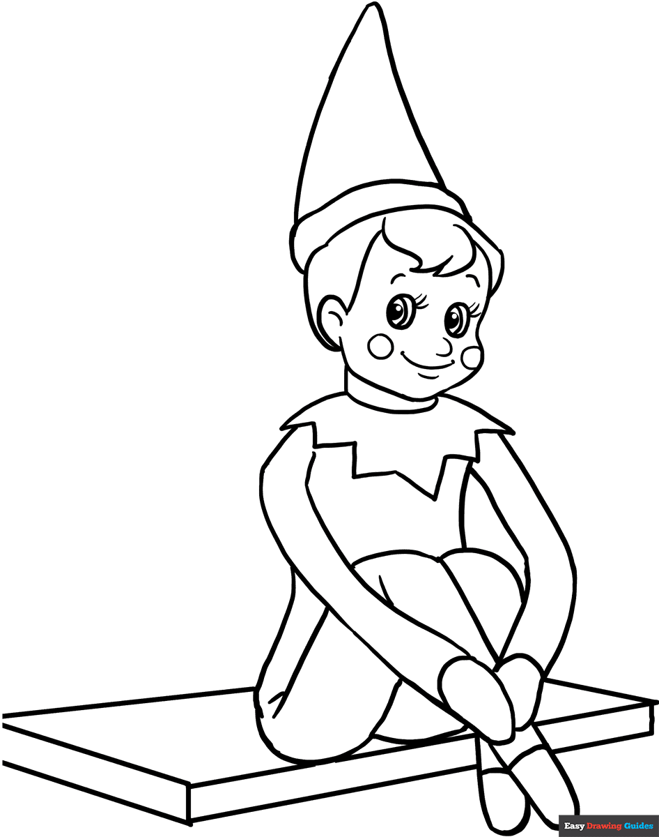 elf pictures to color