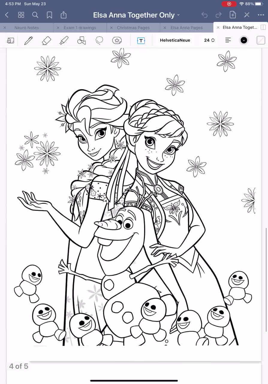 Elsa And Anna Coloring Pages Frozen Olaf Anna Elsa Kids Drawings Kids Coloring Pages Printable Coloring Pages Etsy