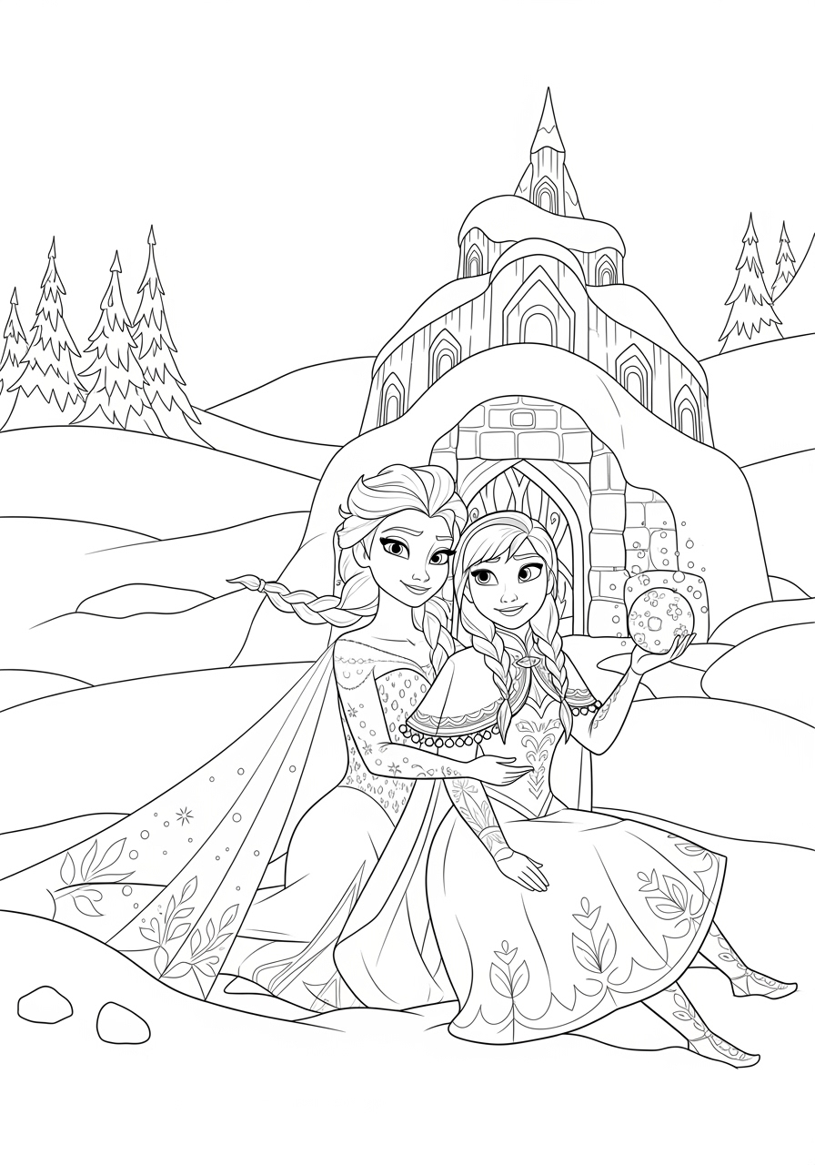elsa frozen coloring pages