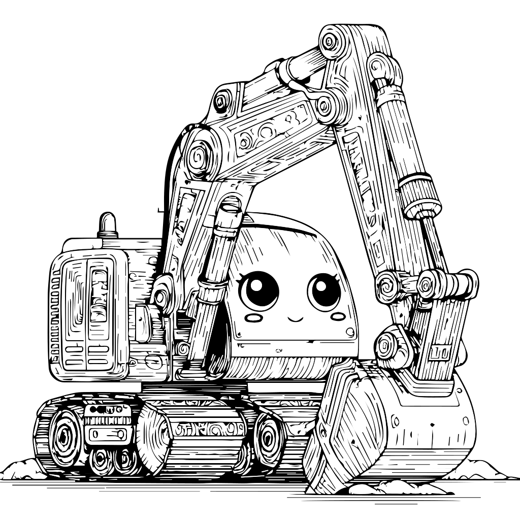 Excavators Coloring Pages Free Printable Excavator Coloring Sheets