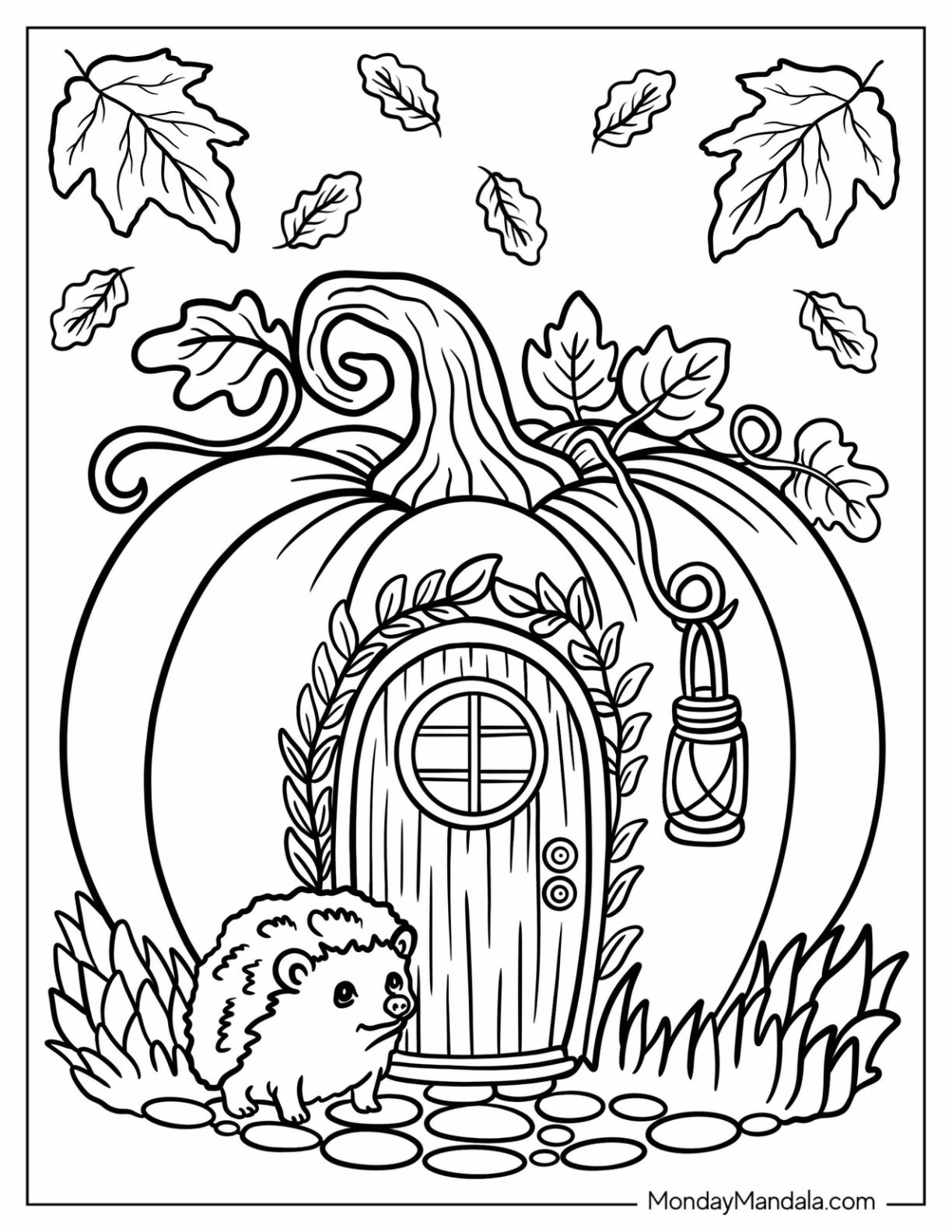 Cute Fall Coloring Pages
