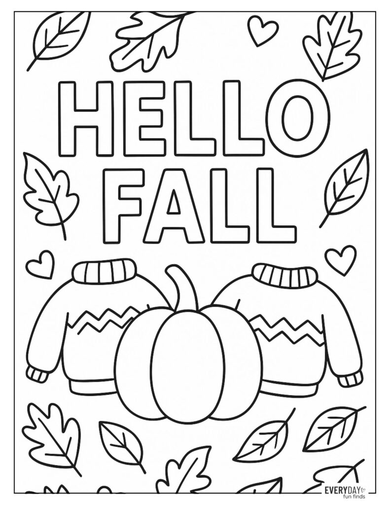 Fall Coloring Pages Free Printables