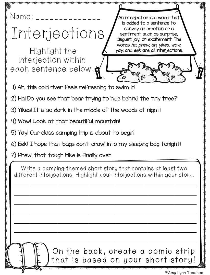 reading worksheets for 5th graders