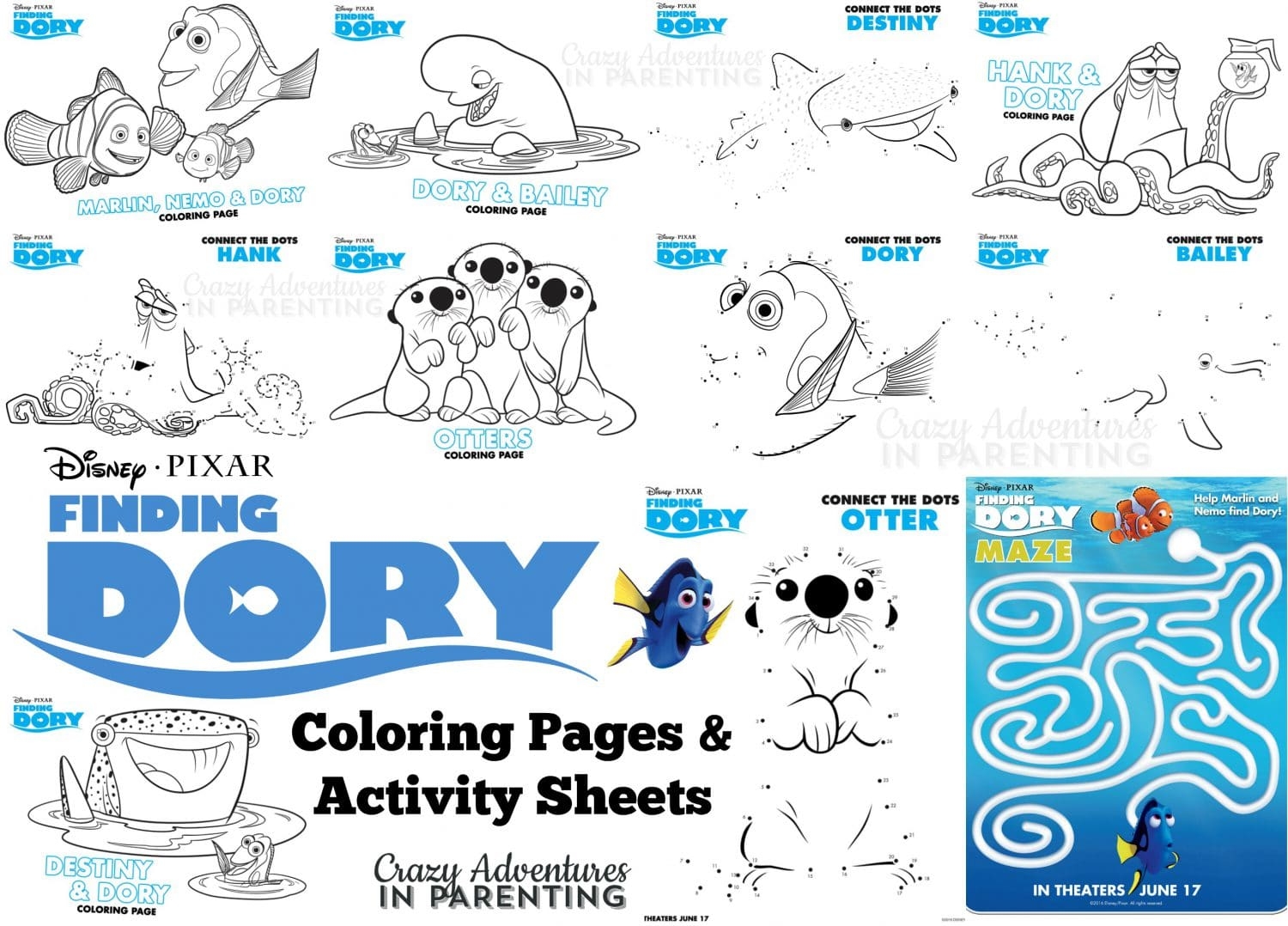 finding dory coloring pages