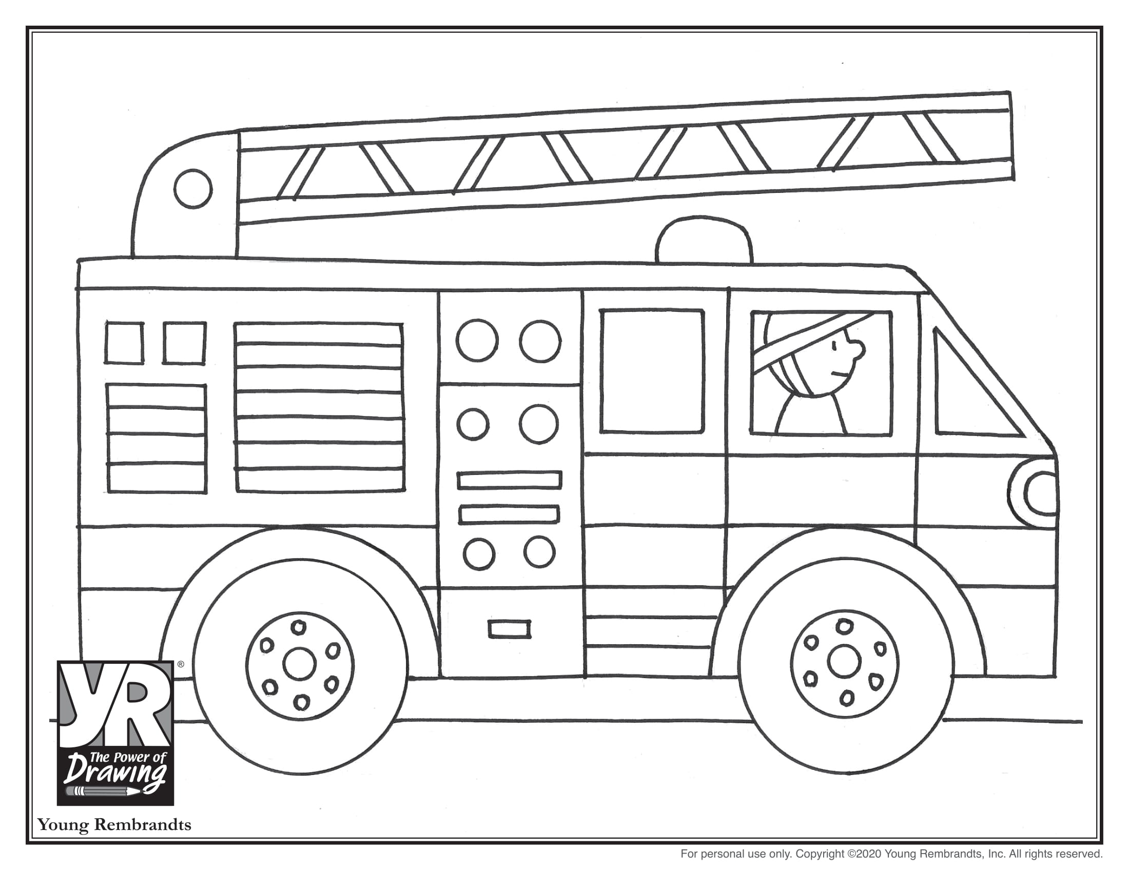 Fire Truck Coloring Book