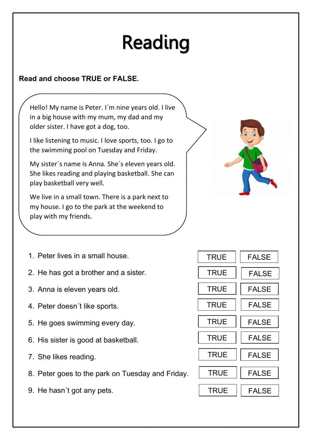 worksheets for 4th graders reading