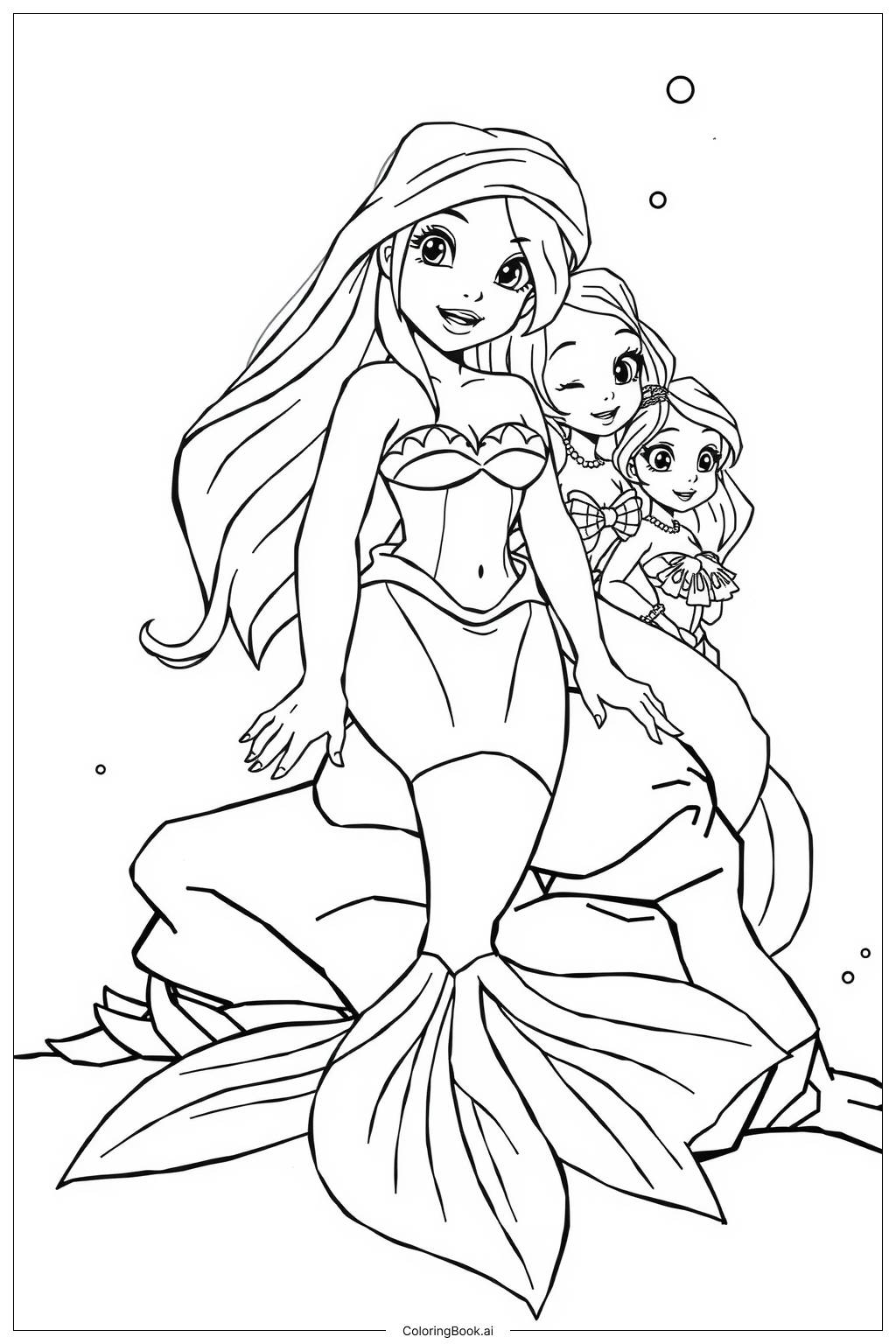 ariel pictures to color