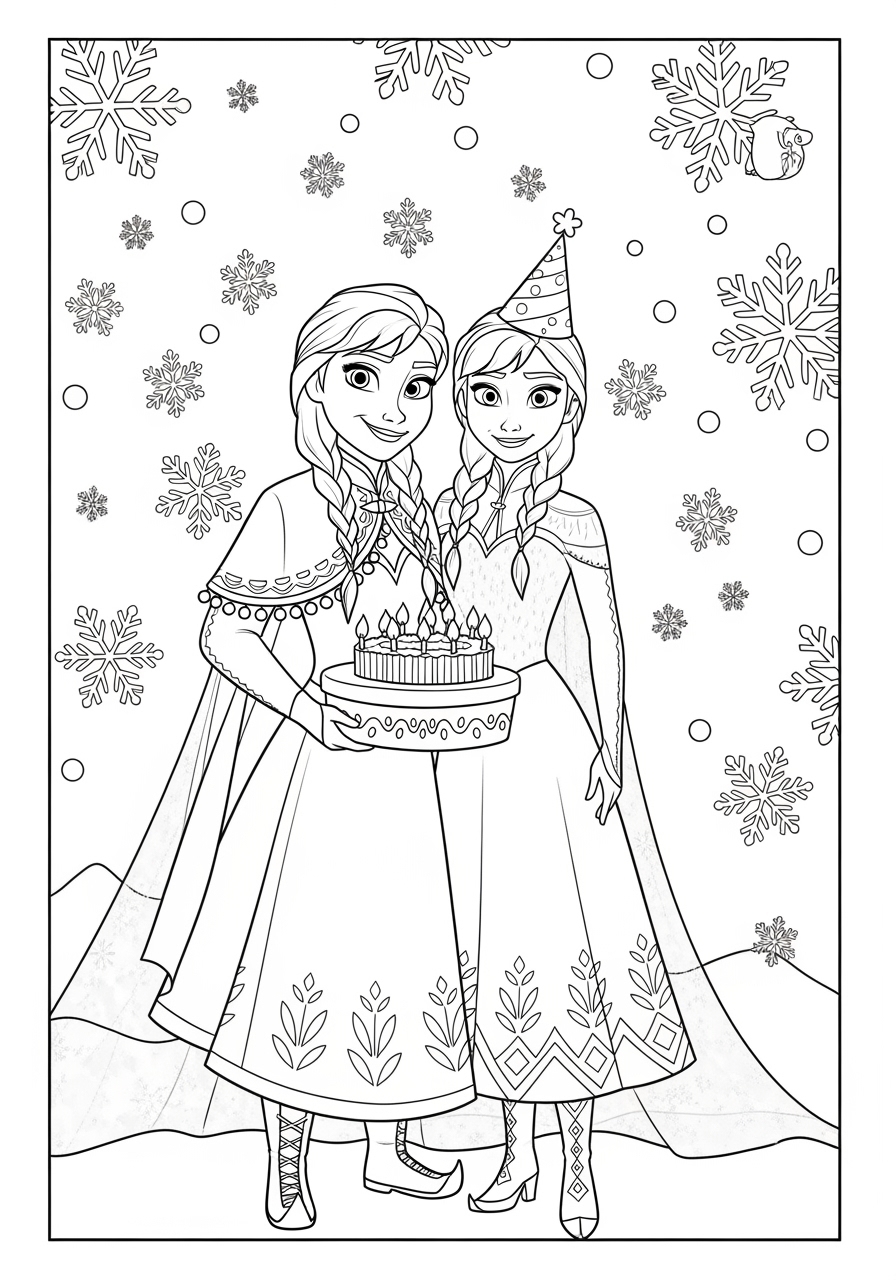 Free Anna And Olaf Coloring Pages For Kids