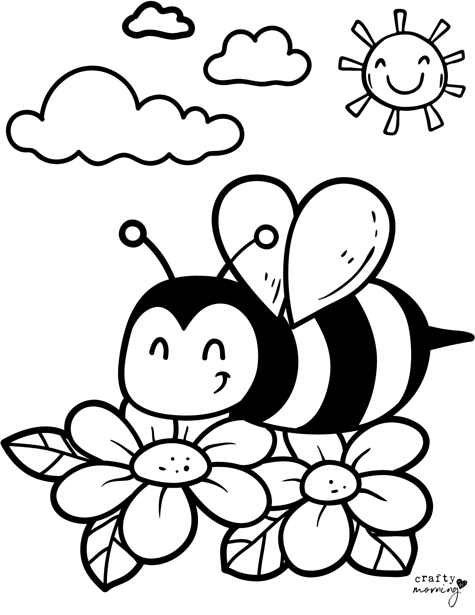 Bumble Bee Coloring Page