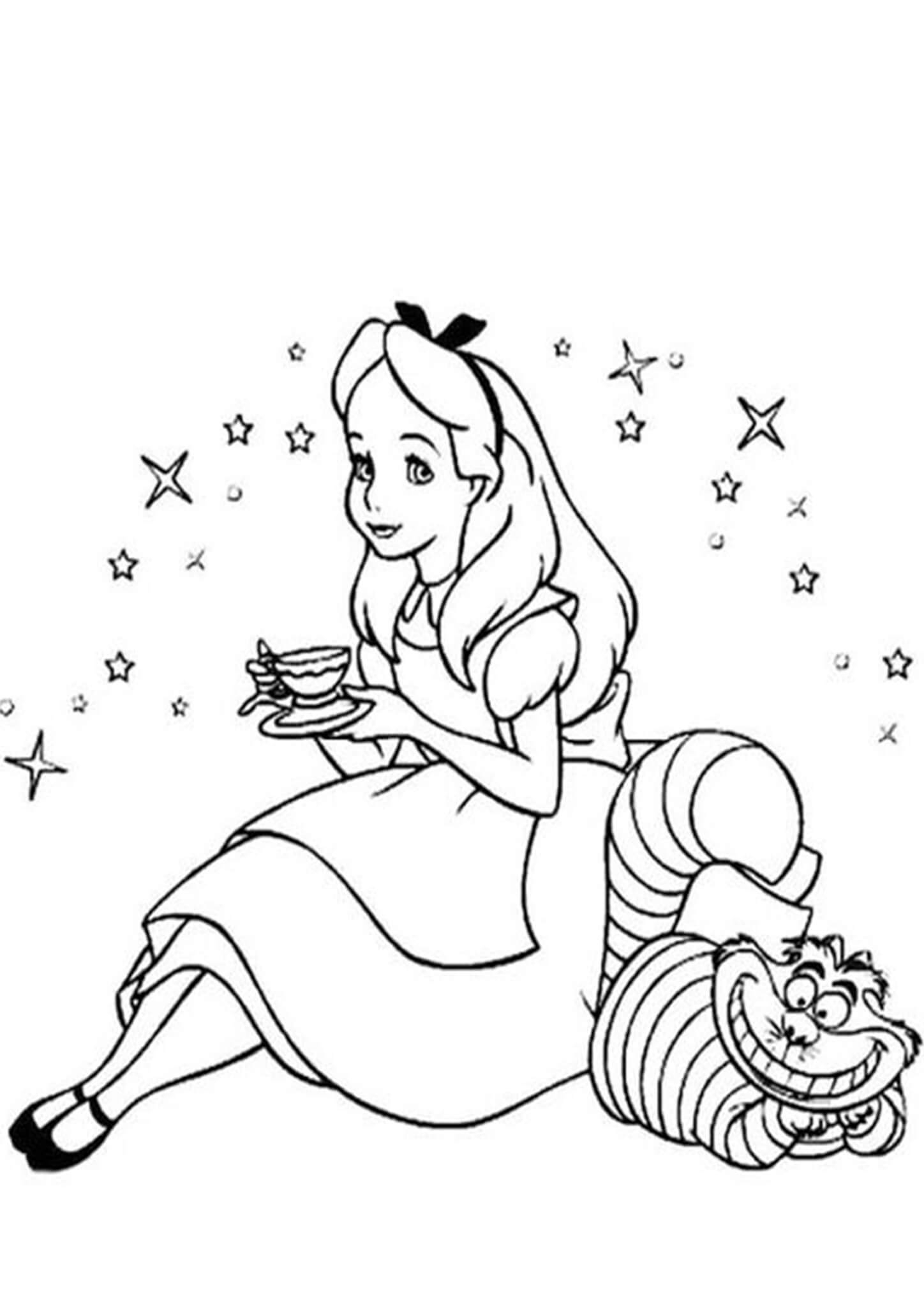 Alice In Wonderland Coloring Pages