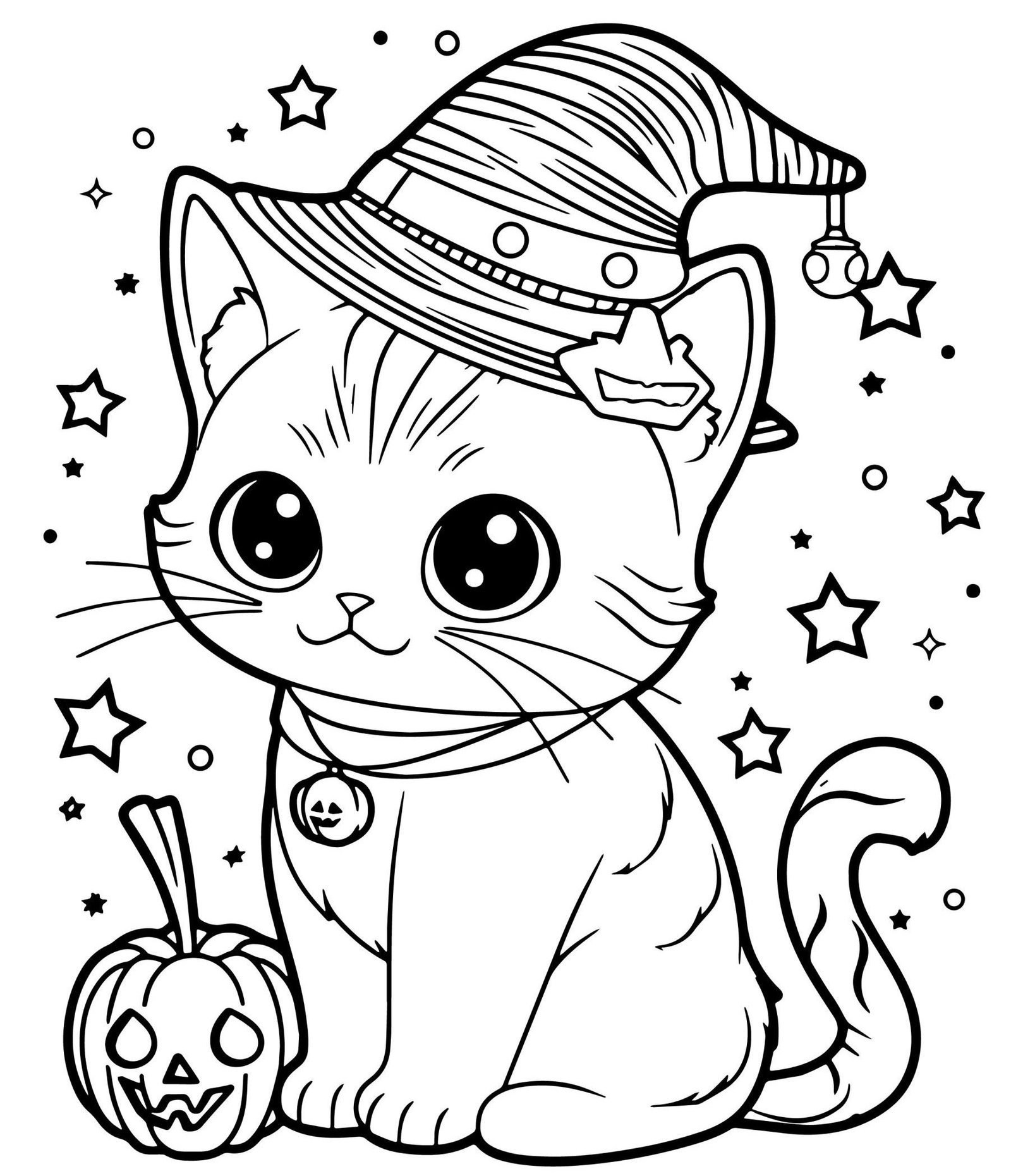 FREE Halloween Cat Coloring Pages Fun Spooky 